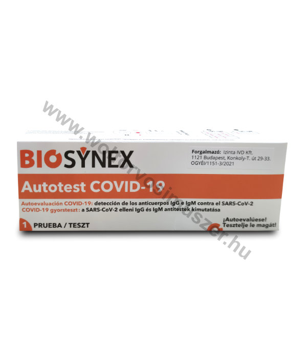COVID-19 antitest gyorsteszt BIOSYNEX otthoni használatra