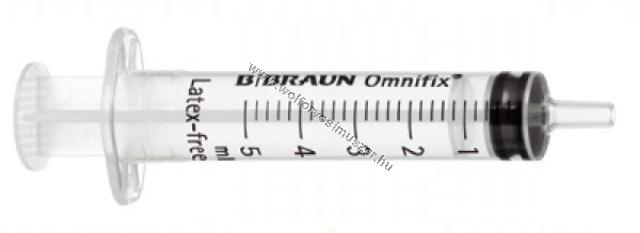 Eh. fecskendő   5 ml-es 3 részes Luer BRAUN OMNIFIX  100db - 4616057V 