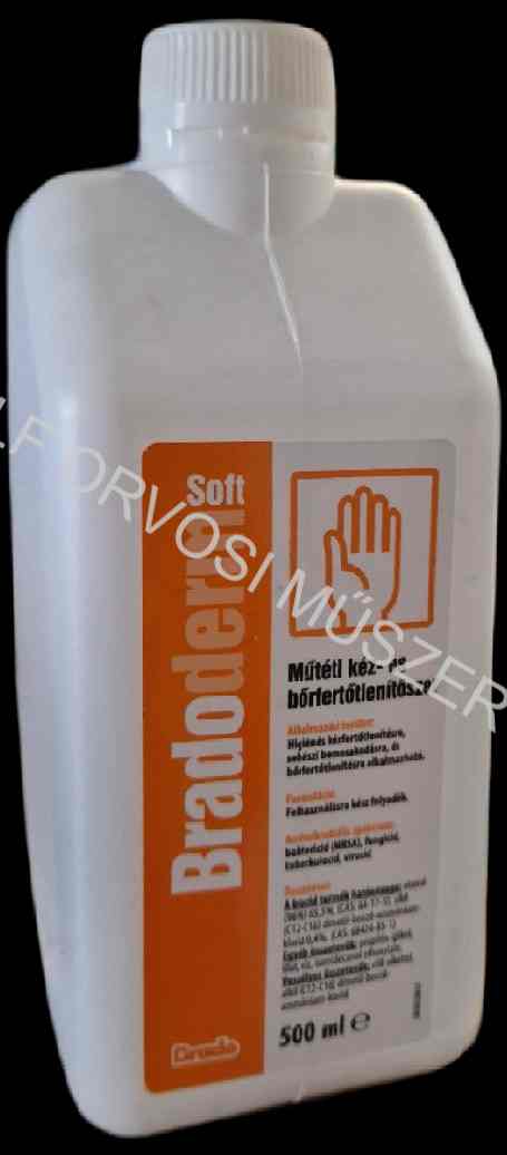 Fertőtlenítő BRADODERM SOFT  500 ml kéz (műtéti) 10 db/karton