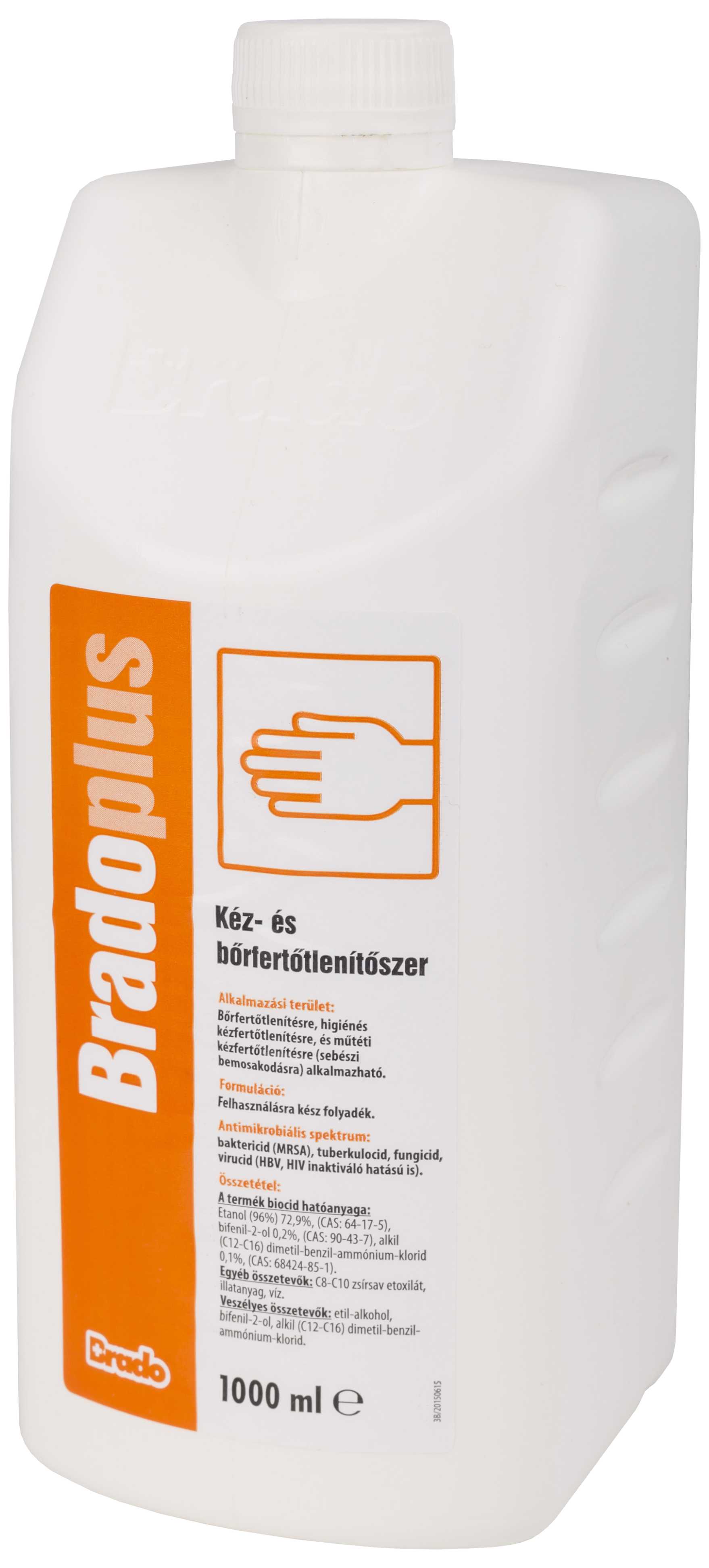 Fertőtlenítő BRADOPLUS 1000 ml bőr, színtelen 10 db/karton 