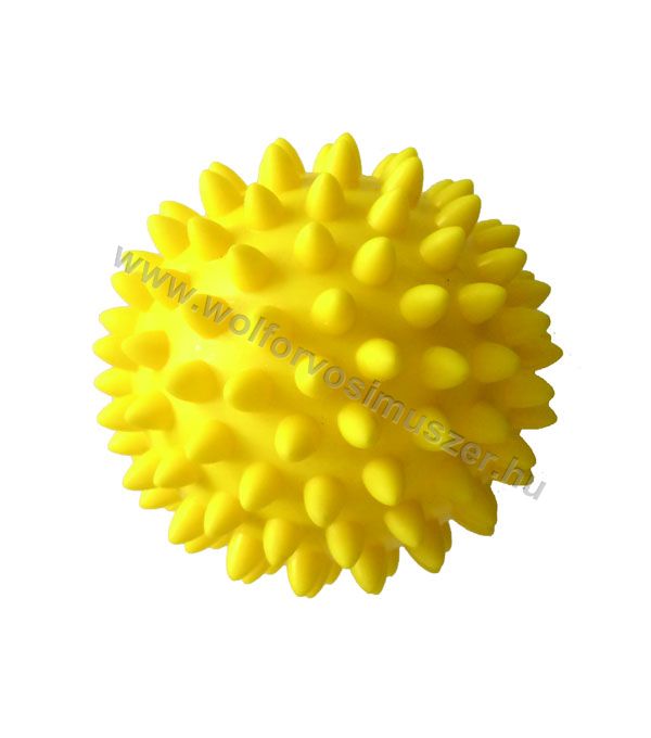 Fizikoterápiás labda süni  8 cm sárga QMED 930182 
