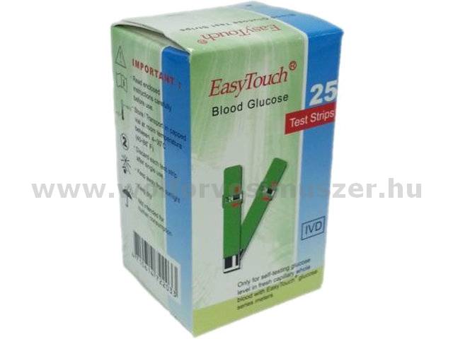 Vércukormérőhöz tesztcsík EASY TOUCH GC t  25db/doboz