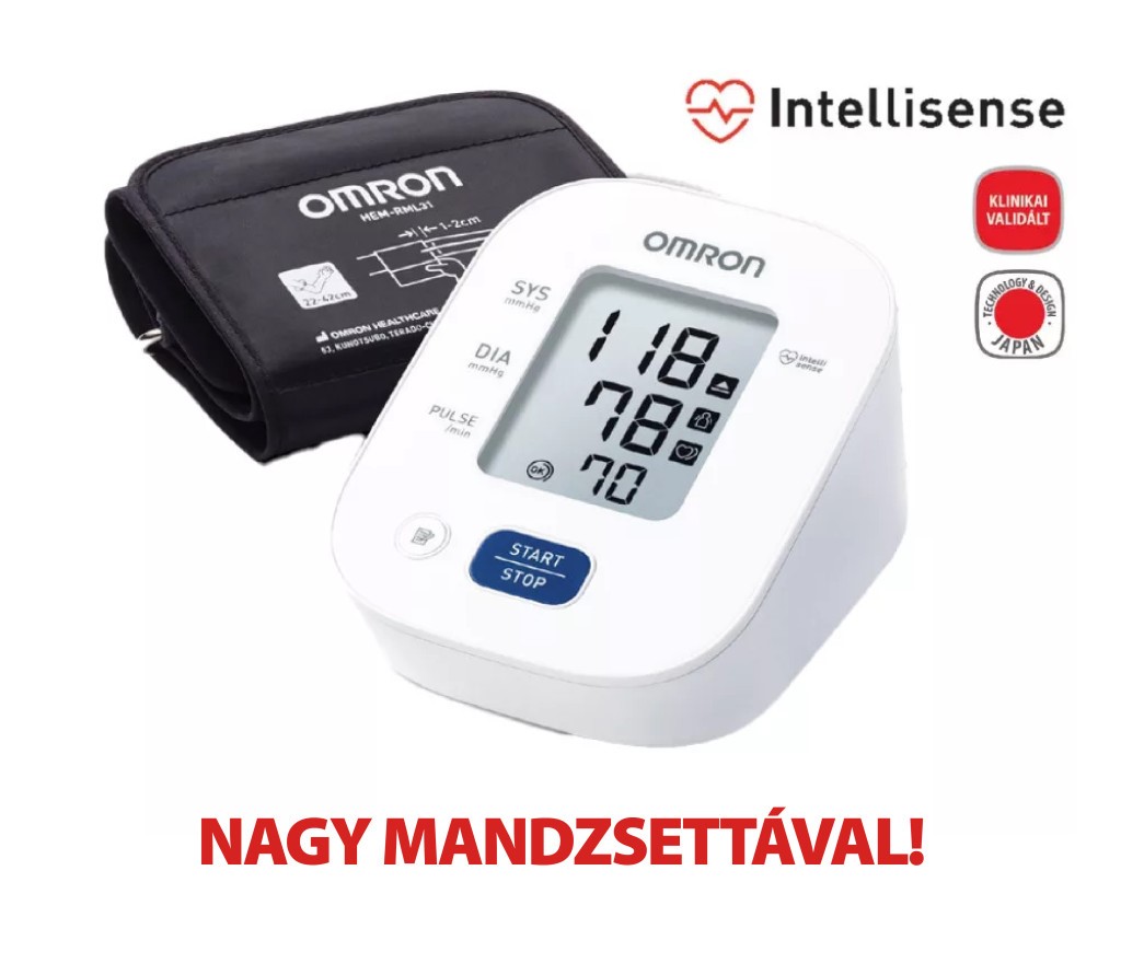 Vérnyomásmérő digitális OMRON M 2 + Intellisense felkaros vérnyomásmérő  