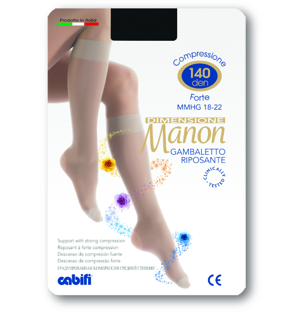 Térdzokni Manon Gambaletto Nero 70 den 1/2-es