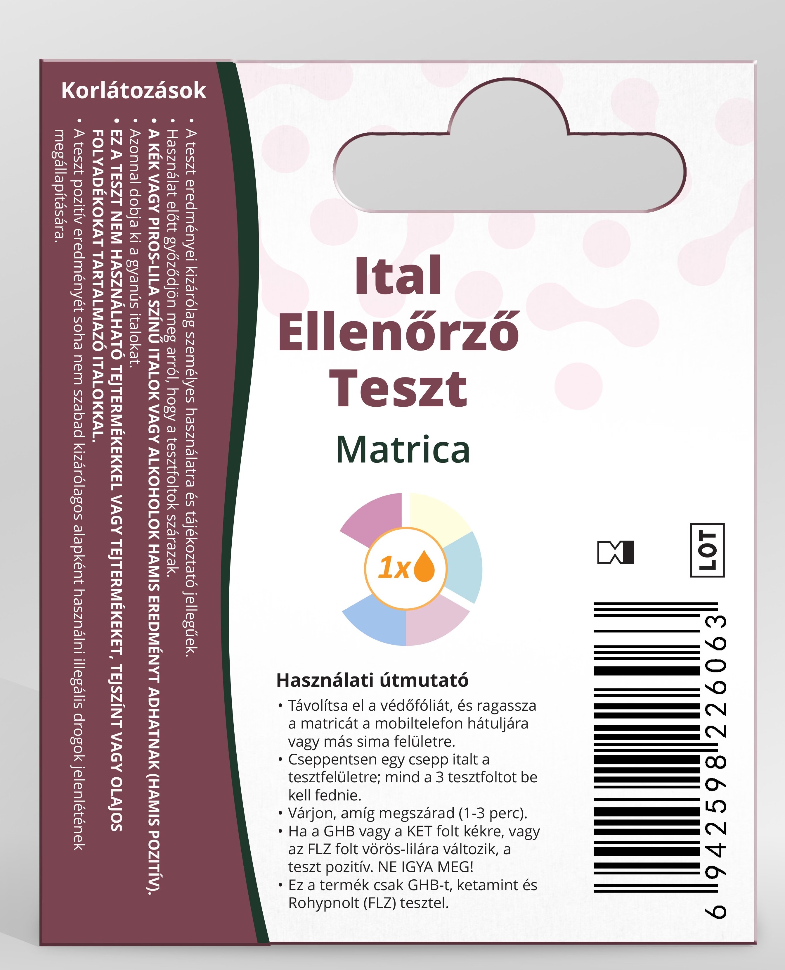 Ital Ellenőrző Matrica 3x Whitelab